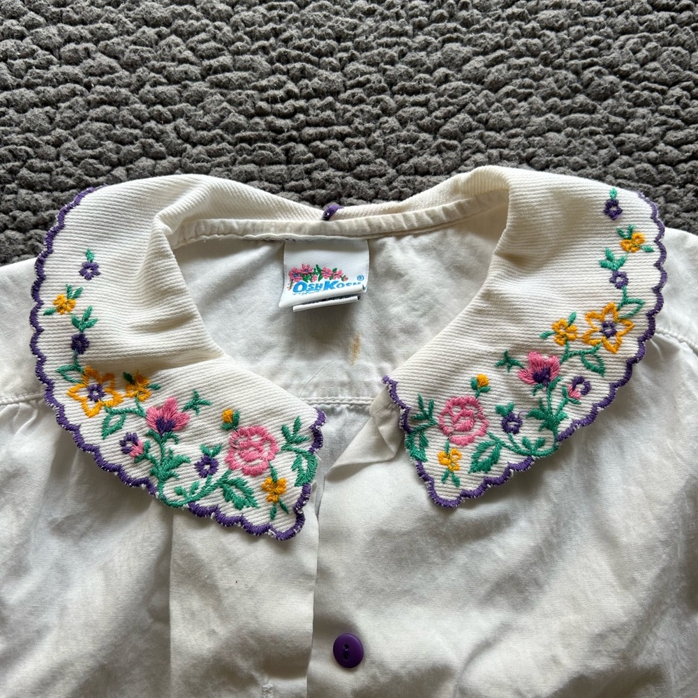 OshKosh B'gosh Purple and Pink Dress Set with Blouse - Picture 6 of 6